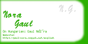 nora gaul business card